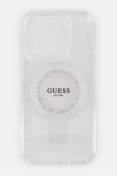 Guess iPhone 16 Pro Magsafe Metallic Protective Case, Transparent