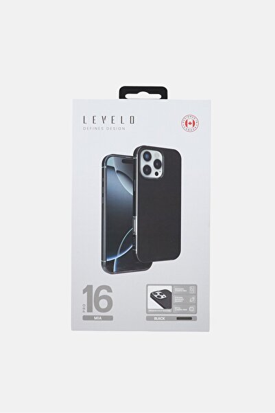 Levelo iPhone 16 Pro Mia Matte Silicone Protective Case, Black