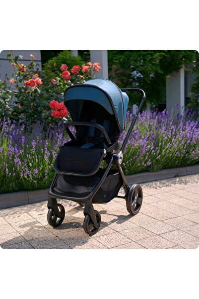 Kidnort Reversible stroller for children, with compact folding, adjustable backrest and visor, Isbjorn Bl