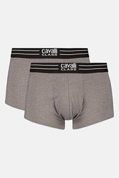 Cavalli Class Men 2 Pieces Brand Logo Trunks, Multicolor
