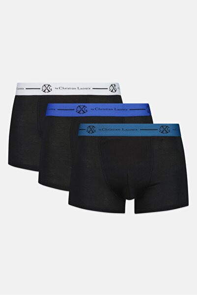 CXL by Christian Lacroix Men 3 Pcs Brand Logo Pull On Boxer, Black