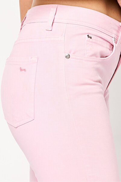 Harmont & Blaine Women Regular Fit Brand Logo Straight Leg Pants, Pink