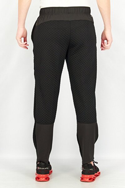 unipro Men Tapered Fit Quilted Sweatpants, Black