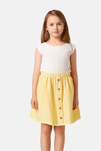 GAP Kids Girl Plain Skirt, Light Yellow