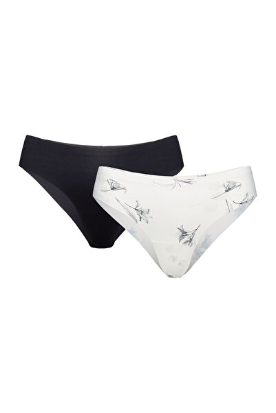 ESOTIQ Women's Brazilian Panties 2-Pack Set Seamless Laser Cut Invisible Briefs | Pie-Pie