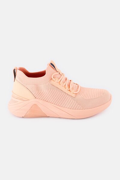 SKECHERS Women A Linear Slip On Training Shoes, Coral