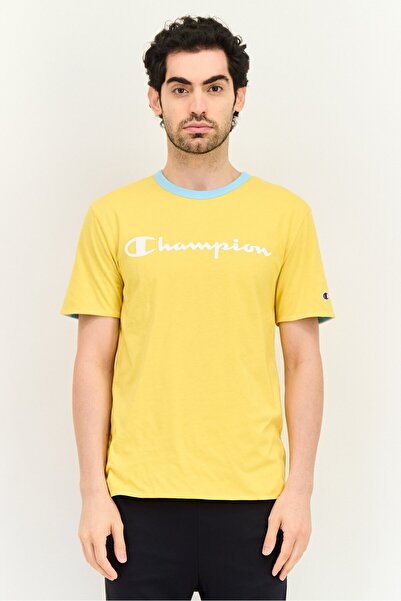 Champion Men Sportswear Fit Short Sleeve Outdoor T-Shirt, Mustard