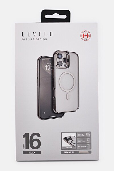 Levelo iPhone 16 Pro Elio PC Case With Camera Ring Stand, Gold