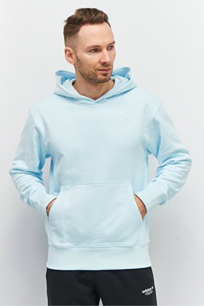 adidas Men Sportswear Fit Long Sleeves Adicolor Contempo French Terry Hoodie, Light Blue