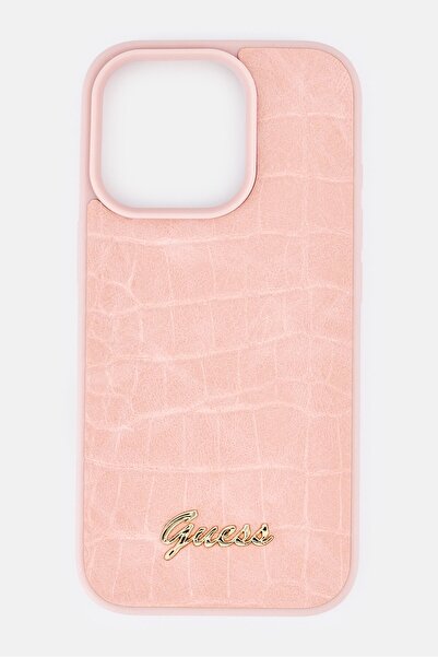 Guess iPhone 16 Pro Metal Logo Protective Case, Pink