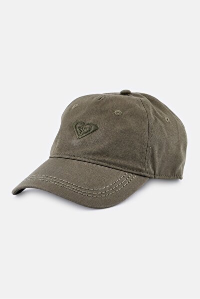 Roxy Kids Girl Embroidered Logo Adjustable Cap, Olive