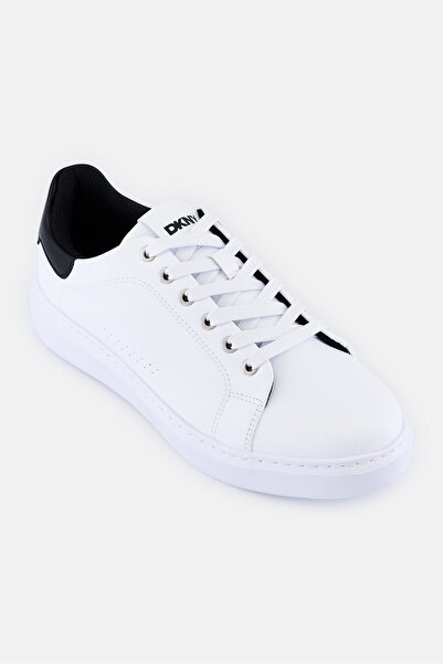 Dkny Men Leather Lace Up Casual Shoes, White