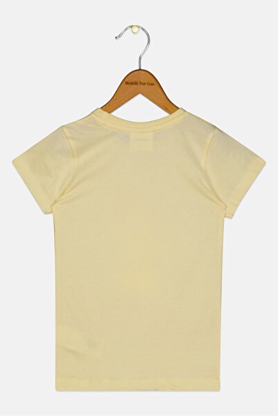 SANRIO Kids Girl Crew Neck Short Sleeve Graphic Print T-Shirt, Yellow