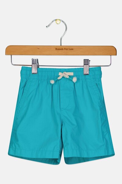 GAP Toddlers Boy Solid Basic Shorts, Turqouise