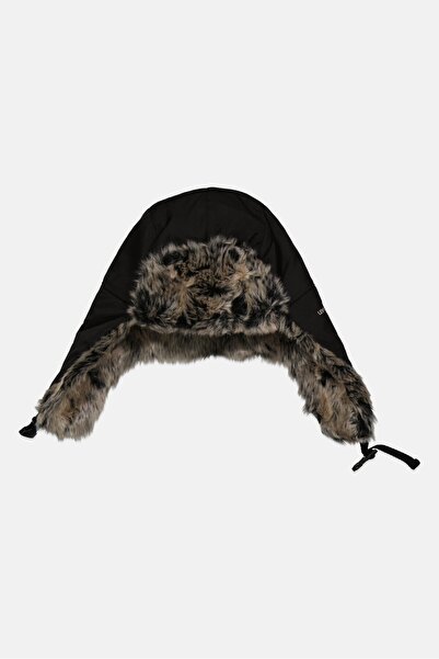 Levi's Men Faux Fur Lining Tapper Beanie, Black/Beige