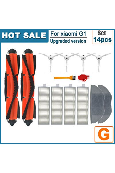 Choice 14 قطعة لملحقات مكنسة كهربائية روبوت Xiaomi G1 Mi مزودة بفلتر HEPA أسا...
