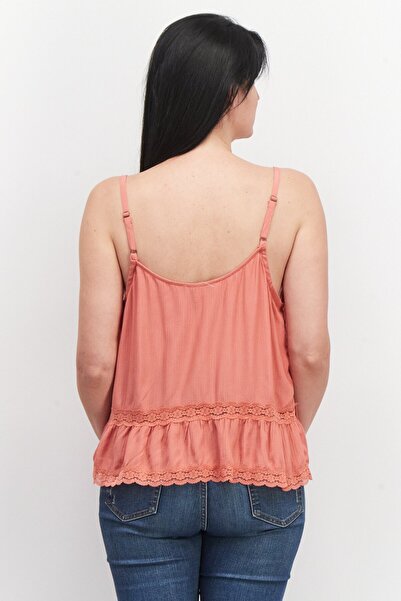 Forever 21 Women Plus Size Round Neck Sleeveless Textured Top, Rose