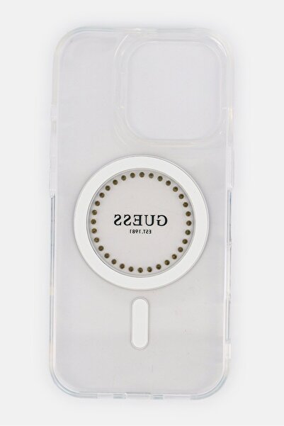 Guess iPhone 16 Pro Magsafe Metallic Protective Case, Transparent