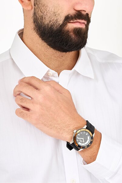 Invıcta Men 34014 Silicone Analog Watch 45 mm, Black