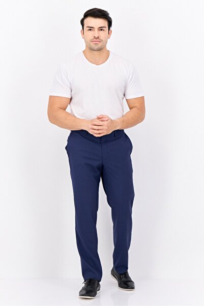 Tommy Hilfiger Men Regular Fit Polka Dots Straight Leg Pants, Navy