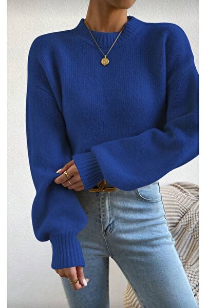 MOONBULL kadın kazak uzun kollu kışlık oversize triko