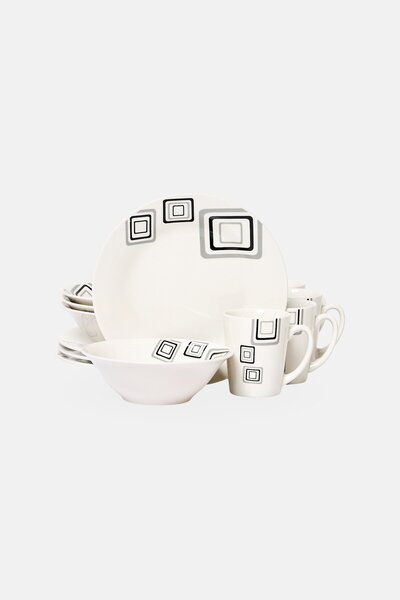 Gibson Home 12 Pieces Ceramic Dinnerware Set, Multicolor