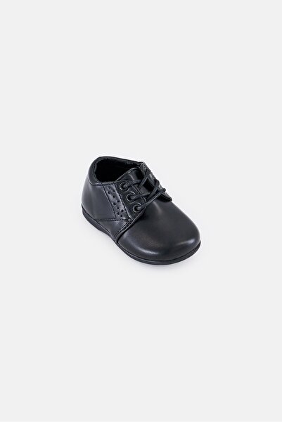 Josmo Toddlers Boy Leather Lace up Shoes, Black
