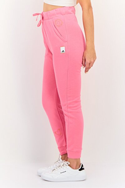 adidas Women Sportswear Fit Embroidered Outdoor Sweatpants, Pink