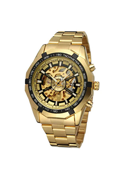 T-WINNER Ceas mecanic automat clasic de aur la modă