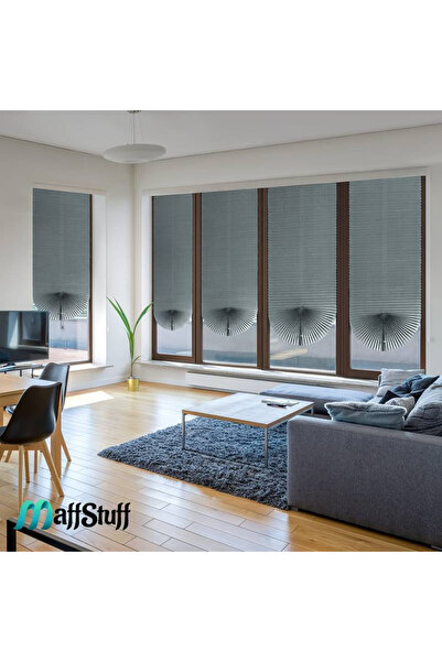 MaffStuff MaffStuff® Self-Adhesive Fan Pleated Blinds Grey 60x150cm