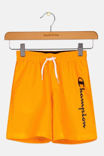 Champion شورت سباحة بشعار العلامة التجارية للأطفال الصغار، برتقالي