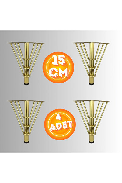 CAN METAL 15 CM METAL 3 TELLİ KOLTUK AYAĞI MOBİLYA AYAĞI ÜNİTE AYAĞI KONSOL A...