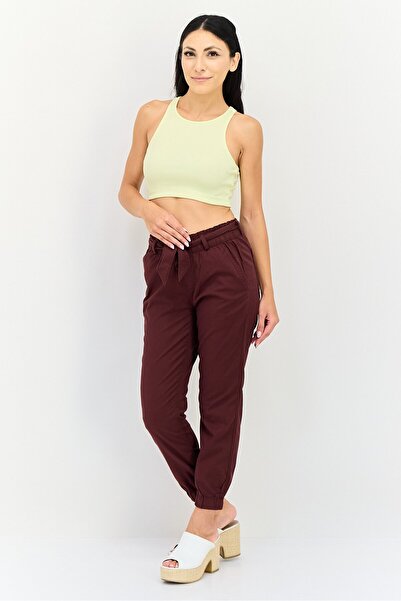 Levi's Women Regular Fit Solid Belted Jogger Pants, Dark Brown