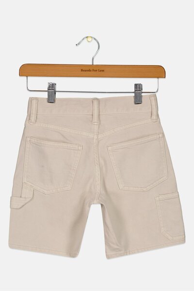 GAP Kids Girl Washed Denim Shorts, Beige