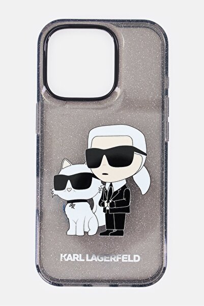 Karl Lagerfeld iPhone 16 Pro Brand Logo Protective Case, Black