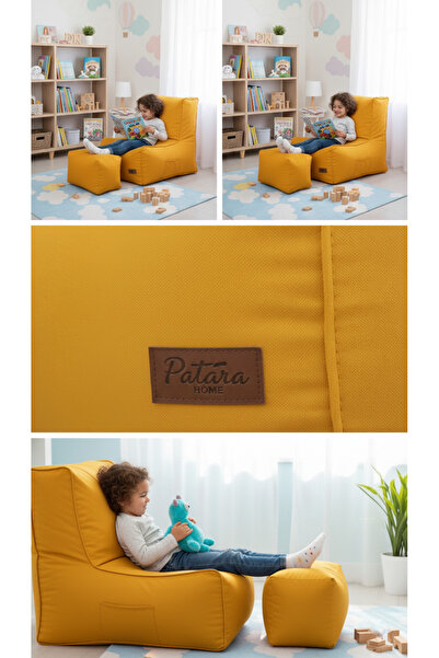 PATARA HOME Velvet Kids Puff Koltuk & Oyun Koltuğu & Çocuk Koltuğu