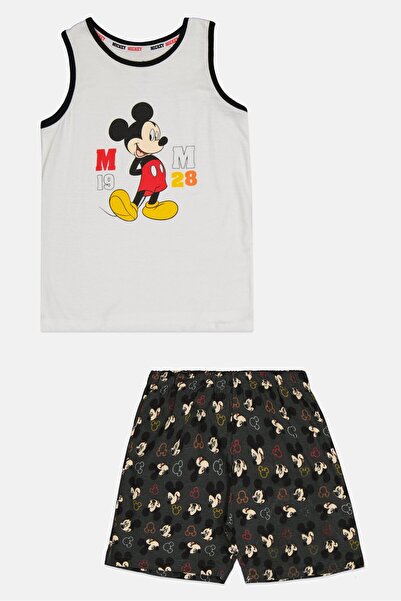 Disney Kids Boy 2 Pieces Micky Mouse Top And Shorts Pajama Set, Multicolor