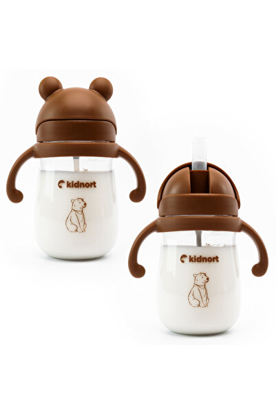 Kidnort Sticluta de apa din tritan pentru copii, Kindnort Bringebaer, sterili...