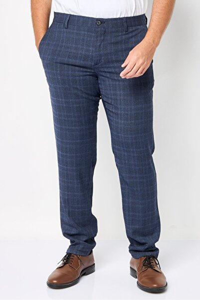 Tommy Hilfiger Men Slim Fit Plain Dress Pants, Navy