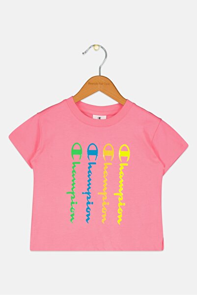 Champion Toddlers Girl Sportswear Fit Short Sleeve Outdoor T-Shirt, Pink