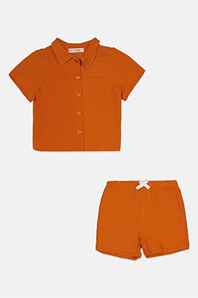 English Laundry Toddlers Boy 2 Piece Solid Top And Shorts Set, Rust