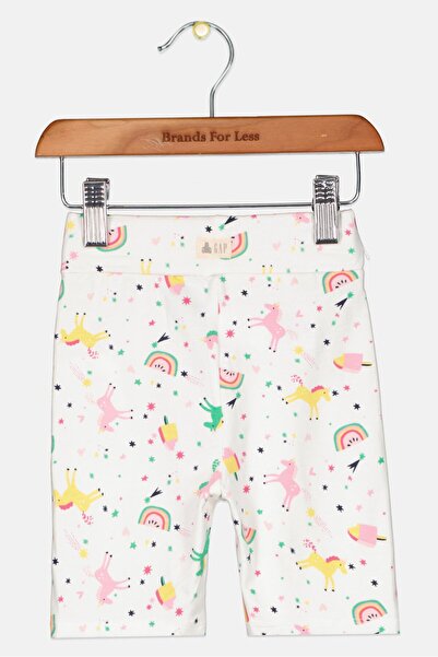GAP Toddlers Girl Graphic Print Basic Shorts, Multicolor