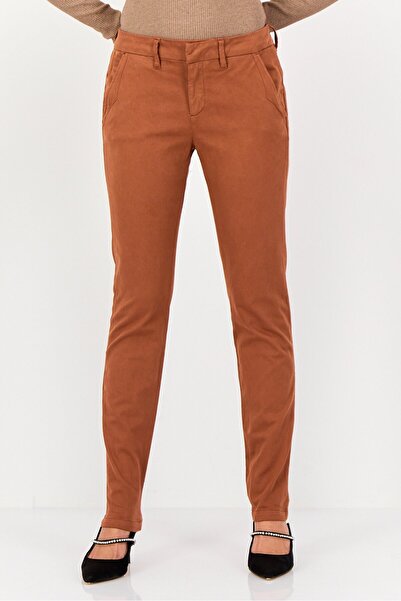 Reiko Women Skinny Fit Solid Skinny Pants, Brown