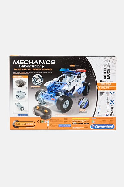 CLEMENTONI 300 Piece Mechanics Lab Police Car With Remote Controll, Multicolor