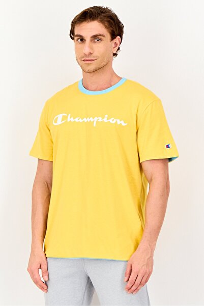 Champion Men Sportswear Fit Short Sleeve Outdoor T-Shirts, Mustard
