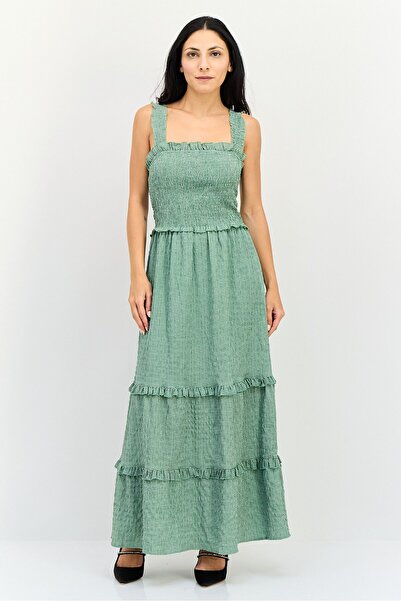 Brave Soul فستان ماكسي نسائي مكشكش، متعدد الألوان