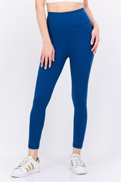 adidas Women Tight Fit Yoga Leggings, Teal Blue