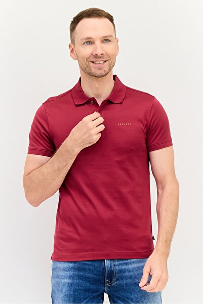 Levi's Men Regular Fit Short Sleeve Brand Logo Polo Shirt, Maron