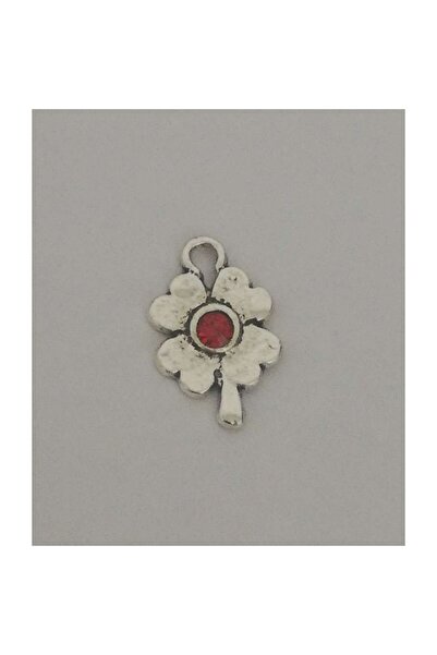 Bibilel Μεταλλικό μενταγιόν τριφυλλιού με πέτρα