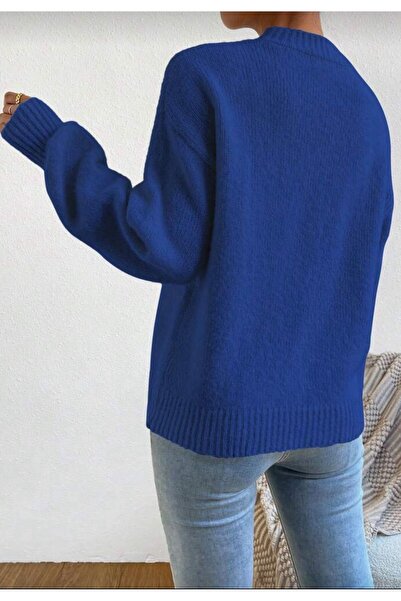 MOONBULL kadın kazak uzun kollu kışlık oversize triko